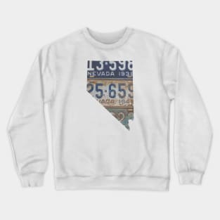 Vintage Nevada License Plates Crewneck Sweatshirt